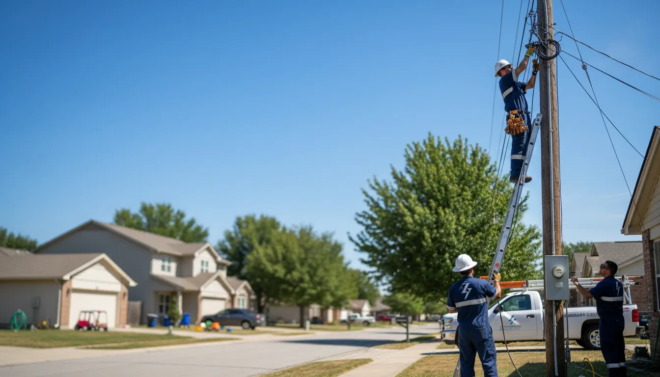Residential electrician providing installation services in Fredonia, KS